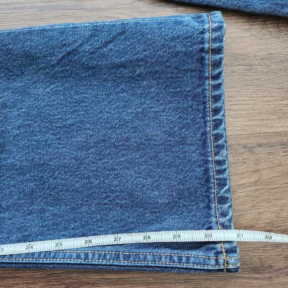 Ganni Betzy Dark Blue Stone High‎ Rise Slim Flare Jean 25/32 NWT $195 - Picture 11 of 12